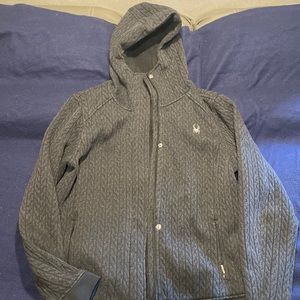 Spyder zip-up hoodie womens black